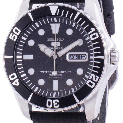 Orologio da uomo Seiko Automatic Diver con quadrante nero SNZF17K1-var-LS16 100M