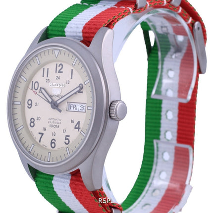 Seiko 5 Sports Military Automatic Japan Made SNZG07J1-var-NATO23 100M Orologio da uomo