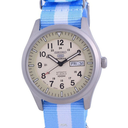 Seiko 5 Sports Military Automatic Japan Made SNZG07J1-var-NATO24 100M Orologio da uomo