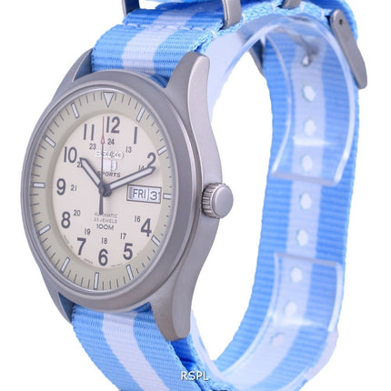 Seiko 5 Sports Military Automatic Japan Made SNZG07J1-var-NATO24 100M Orologio da uomo
