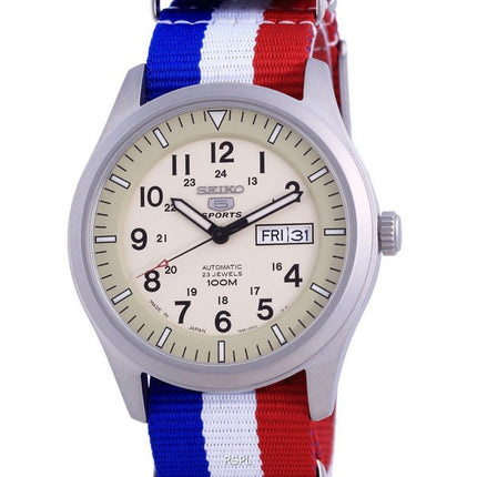 Seiko 5 Sports Military Automatic Japan Made SNZG07J1-var-NATO25 100M Orologio da uomo