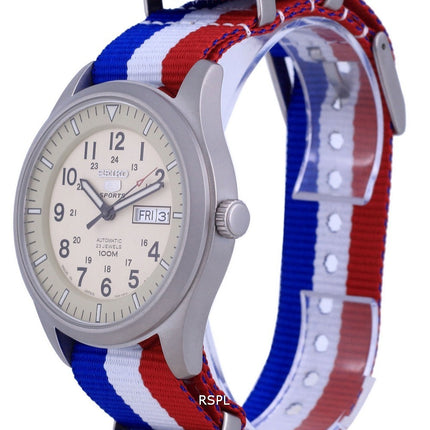 Seiko 5 Sports Military Automatic Japan Made SNZG07J1-var-NATO25 100M Orologio da uomo