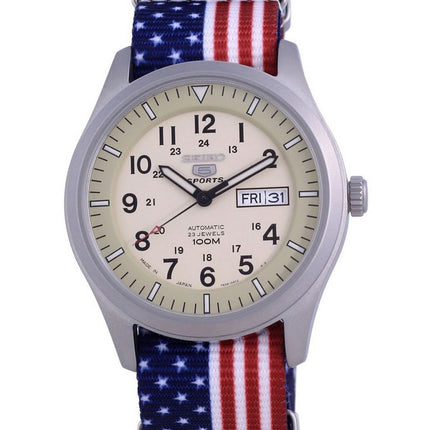 Seiko 5 Sports Military Automatic Japan Made SNZG07J1-var-NATO27 100M Orologio da uomo