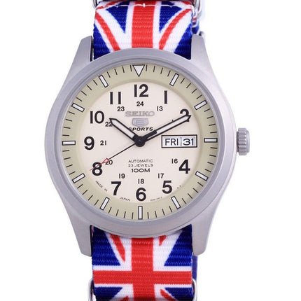 Seiko 5 Sports Military Automatic Japan Made SNZG07J1-var-NATO28 100M Orologio da uomo