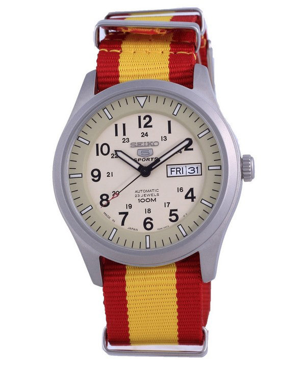 Seiko 5 Sports Military Automatic Japan Made SNZG07J1-var-NATO29 100M Orologio da uomo