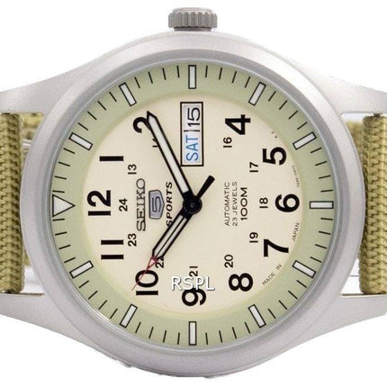 Orologio da uomo Seiko 5 Military Automatic Sports ricondizionato, prodotto in Giappone, SNZG07 SNZG07J1 SNZG07J