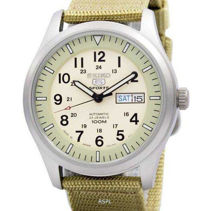 Orologio da uomo Seiko 5 Military Automatic Sports ricondizionato, prodotto in Giappone, SNZG07 SNZG07J1 SNZG07J