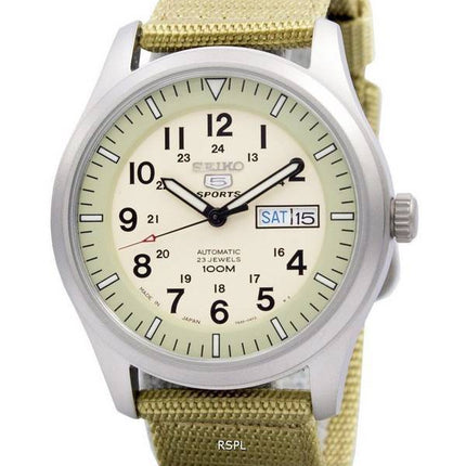 Orologio da uomo Seiko 5 Military Automatic Sports ricondizionato, prodotto in Giappone, SNZG07 SNZG07J1 SNZG07J