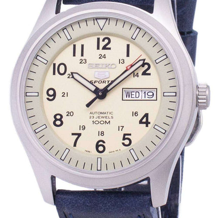 Seiko 5 Sports SNZG07K1-LS13 Orologio da uomo automatico cinturino in pelle blu scuro