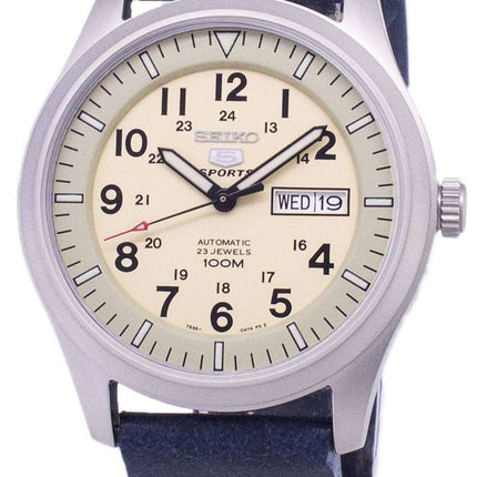 Seiko 5 Sports SNZG07K1-LS15 Orologio da uomo automatico cinturino in pelle blu scuro