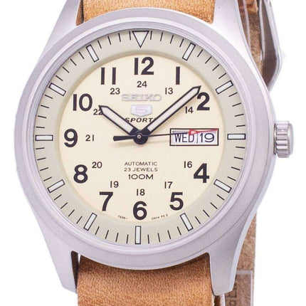 Seiko 5 Sports SNZG07K1-LS18 Orologio da uomo automatico cinturino in pelle marrone
