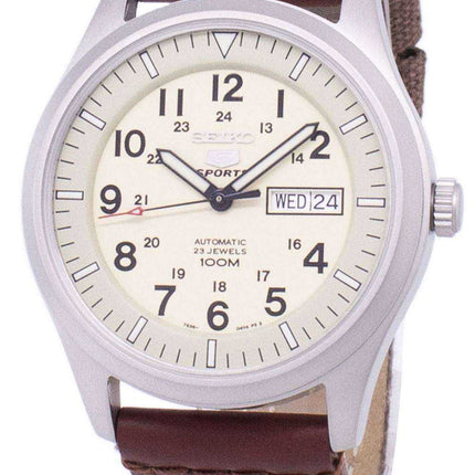 Orologio da uomo automatico con cinturino in tela Seiko 5 Sports SNZG07K1-NS1