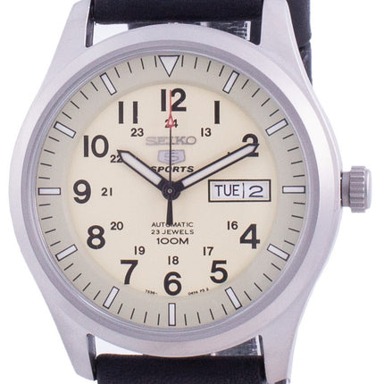 Orologio da uomo automatico 100M SNZG07K1-var-LS16 con quadrante crema sportivo Seiko 5