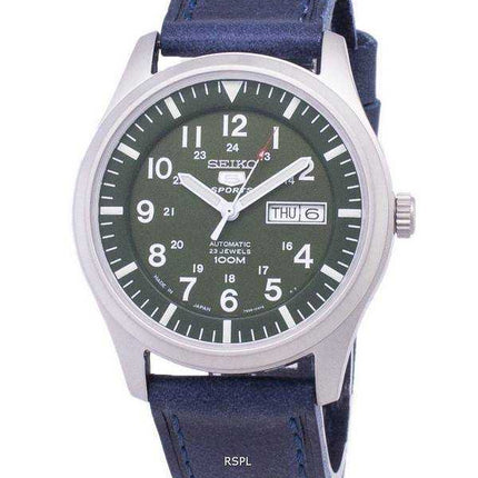 Seiko 5 Sports SNZG09J1-LS13 Orologio da uomo con cinturino in pelle color blu scuro