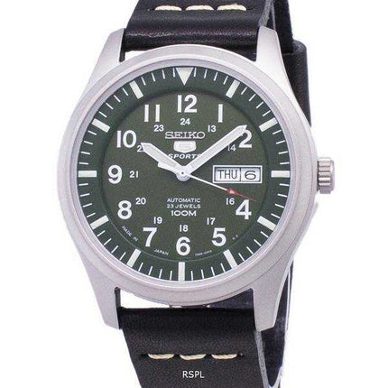 Seiko 5 Sports SNZG09J1-LS14 Orologio da uomo con cinturino in pelle nera made in Giappone