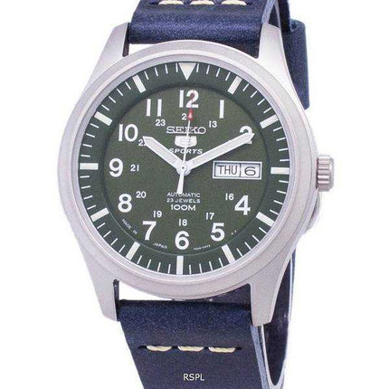 Seiko 5 Sports SNZG09J1-LS15 Orologio da uomo con cinturino in pelle color blu scuro