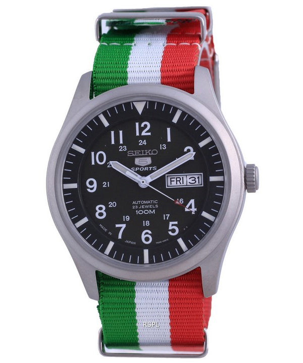Seiko 5 Sports Automatic Japan Made SNZG09J1-var-NATO23 100M Orologio da uomo