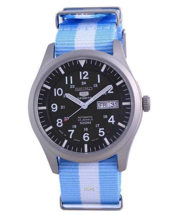Seiko 5 Sports Automatic Japan Made SNZG09J1-var-NATO24 100M Orologio da uomo