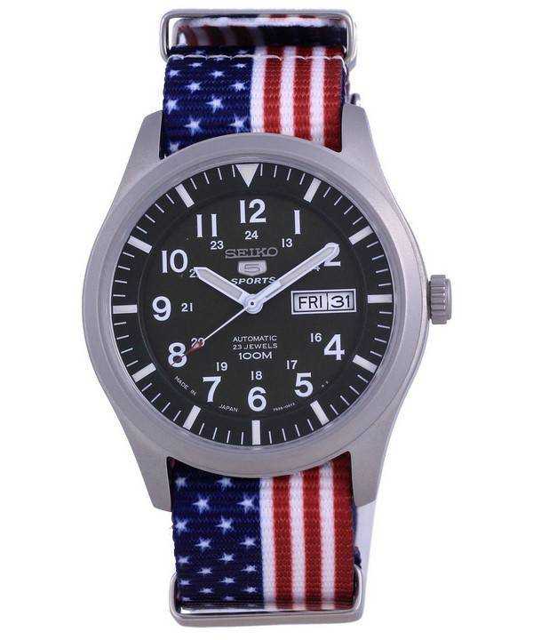 Seiko 5 Sports Automatic Japan Made SNZG09J1-var-NATO27 100M Orologio da uomo