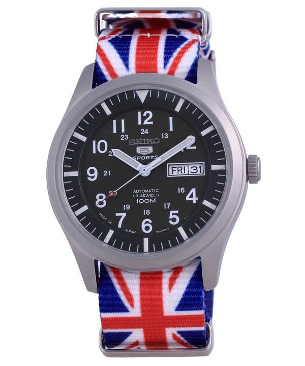 Seiko 5 Sports Automatic Japan Made SNZG09J1-var-NATO28 100M Orologio da uomo