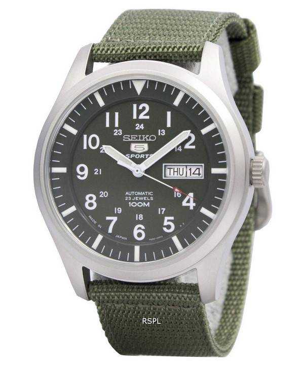 Seiko 5 Military Automatic Sports Japan Made SNZG09 SNZG09J1 SNZG09J Orologio da uomo