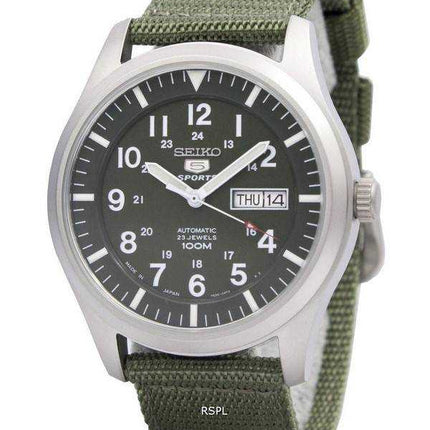 Orologio da uomo Seiko 5 Military Automatic Sports ricondizionato, prodotto in Giappone, SNZG09 SNZG09J1 SNZG09J
