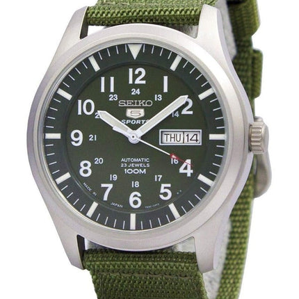Orologio da uomo Seiko 5 Military Automatic Sports ricondizionato, prodotto in Giappone, SNZG09 SNZG09J1 SNZG09J