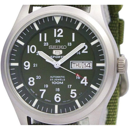 Orologio da uomo Seiko 5 Military Automatic Sports ricondizionato, prodotto in Giappone, SNZG09 SNZG09J1 SNZG09J
