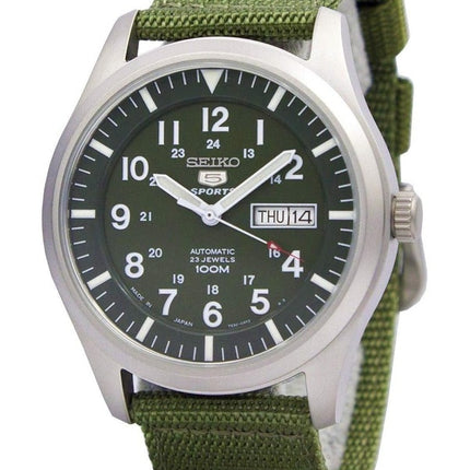 Orologio da uomo Seiko 5 Military Automatic Sports ricondizionato, prodotto in Giappone, SNZG09 SNZG09J1 SNZG09J