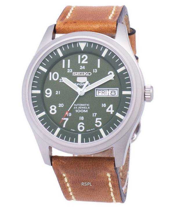 Seiko 5 Sports SNZG09K1-LS17 Orologio da uomo automatico cinturino in pelle marrone
