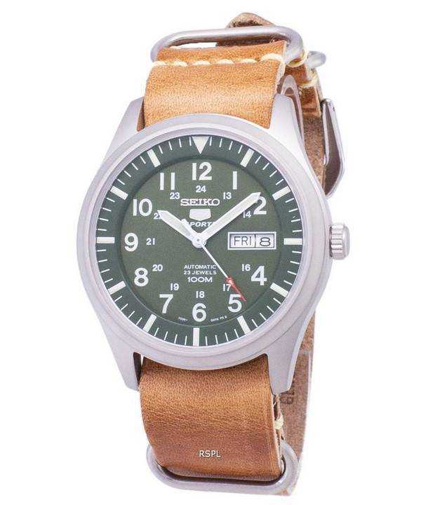 Seiko 5 Sports SNZG09K1-LS18 Orologio da uomo automatico cinturino in pelle marrone