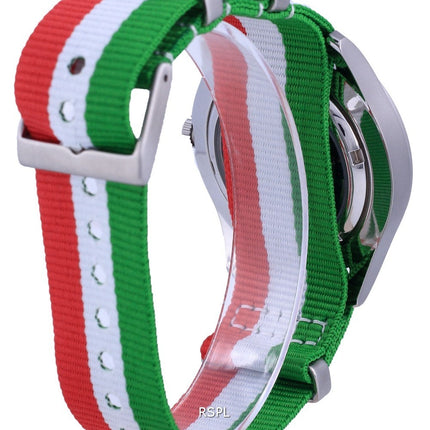 Orologio da uomo Seiko 5 Sports militare automatico in poliestere SNZG09K1-var-NATO23 100M