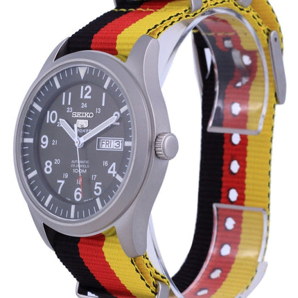 Orologio da uomo Seiko 5 Sports militare automatico in poliestere SNZG09K1-var-NATO26 100M