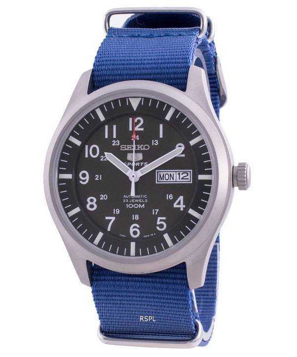 Orologio da uomo Seiko 5 Sports Military Automatic SNZG09K1-var-NATO8 100M