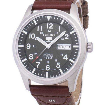 Orologio da uomo con cinturino in tela automatica Seiko 5 SNZG09K1-NS1