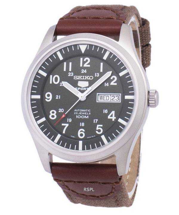 Orologio da uomo con cinturino in tela automatica Seiko 5 SNZG09K1-NS1