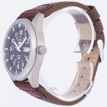 Orologio da uomo con cinturino in tela automatica Seiko 5 SNZG09K1-NS1