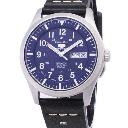Seiko 5 Sports SNZG11J1-LS14 Orologio da uomo automatico cinturino in pelle nera