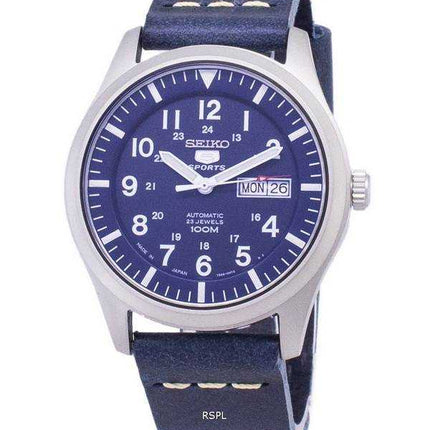 Seiko 5 Sports SNZG11J1-LS15 Orologio da uomo automatico cinturino in pelle blu scuro