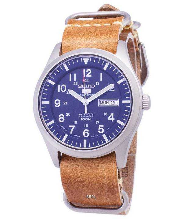 Seiko 5 Sports SNZG11J1-LS18 Orologio da uomo automatico cinturino in pelle marrone