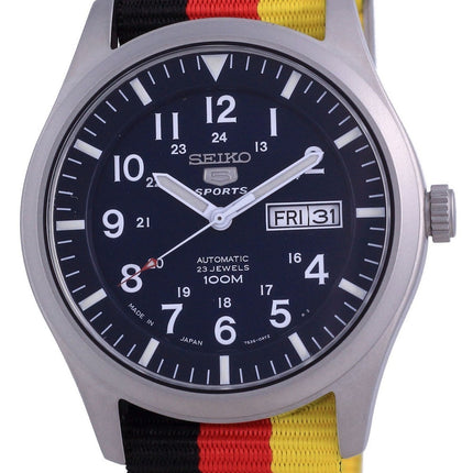 Orologio da uomo automatico Seiko 5 Sports in poliestere SNZG11J1-var-NATO26 100M