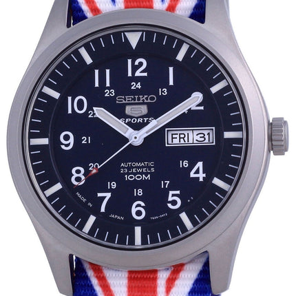 Orologio da uomo automatico Seiko 5 Sports in poliestere SNZG11J1-var-NATO28 100M