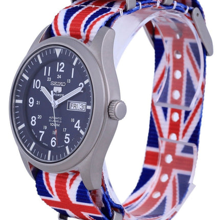 Orologio da uomo automatico Seiko 5 Sports in poliestere SNZG11J1-var-NATO28 100M