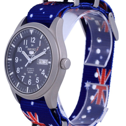 Orologio da uomo automatico Seiko 5 Sports in poliestere SNZG11J1-var-NATO30 100M