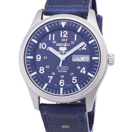 Seiko 5 Sports SNZG11K1-LS13 Orologio da uomo automatico cinturino in pelle blu scuro