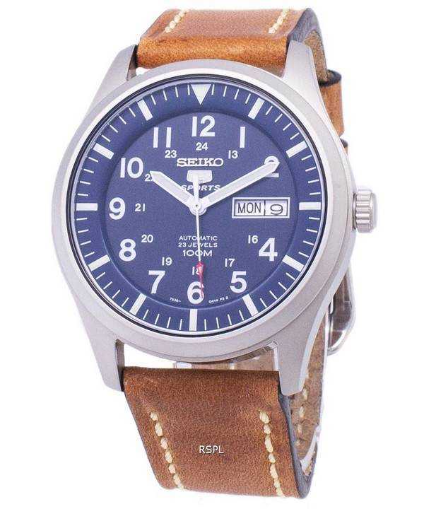 Seiko 5 Sports SNZG11K1-LS17 Orologio da uomo automatico cinturino in pelle marrone