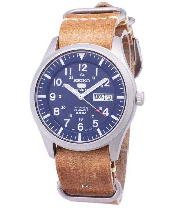 Seiko 5 Sports SNZG11K1-LS18 Orologio da uomo automatico cinturino in pelle marrone