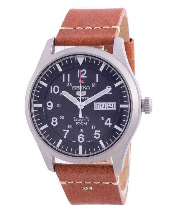 Orologio da uomo automatico Seiko 5 con quadrante blu SNZG11K1-var-LS21 100M