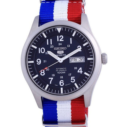 Orologio da uomo automatico Seiko 5 Sports in poliestere SNZG11K1-var-NATO25 100M