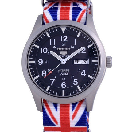 Orologio da uomo automatico Seiko 5 Sports in poliestere SNZG11K1-var-NATO28 100M
